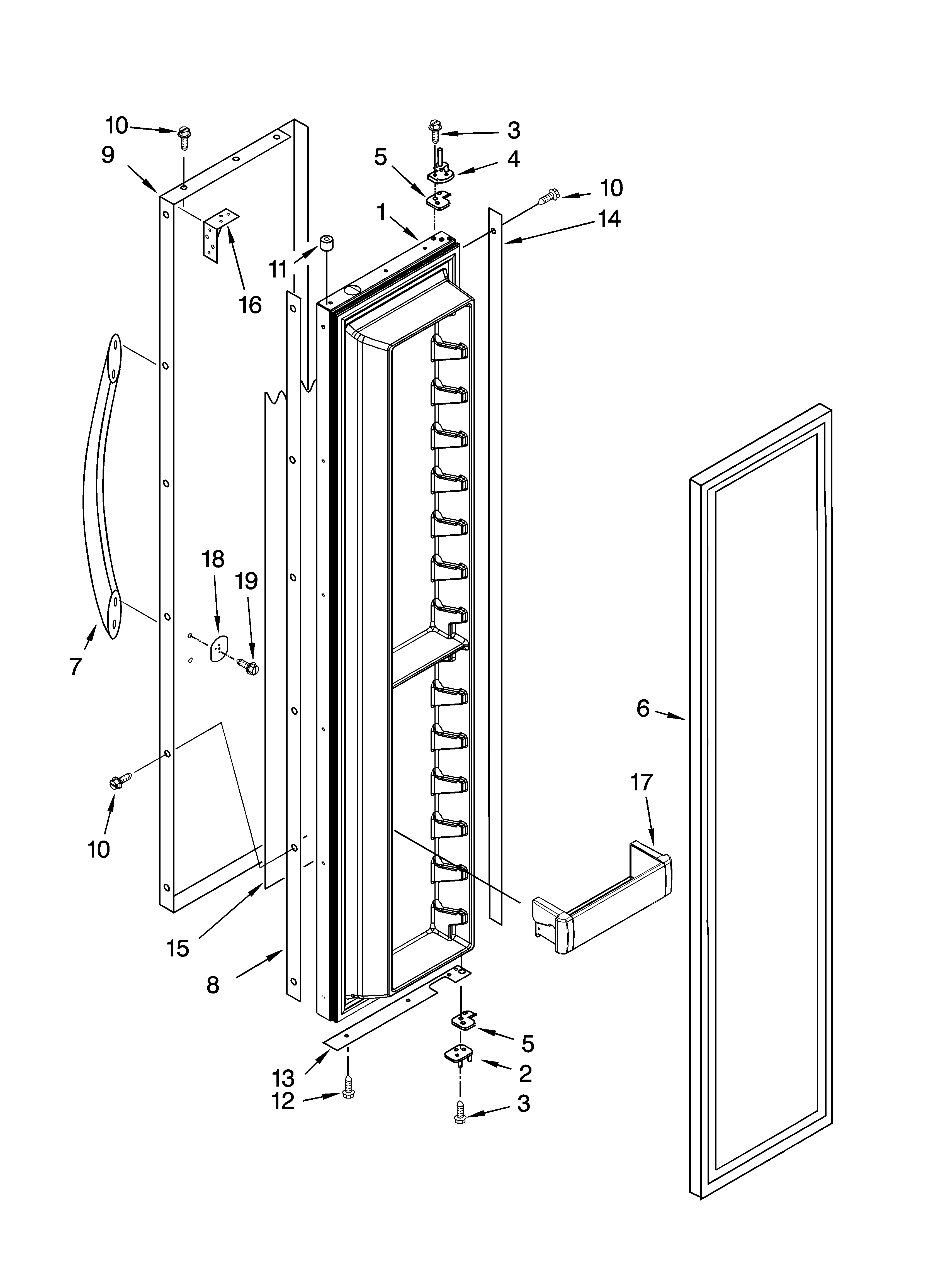 Freezer door parts