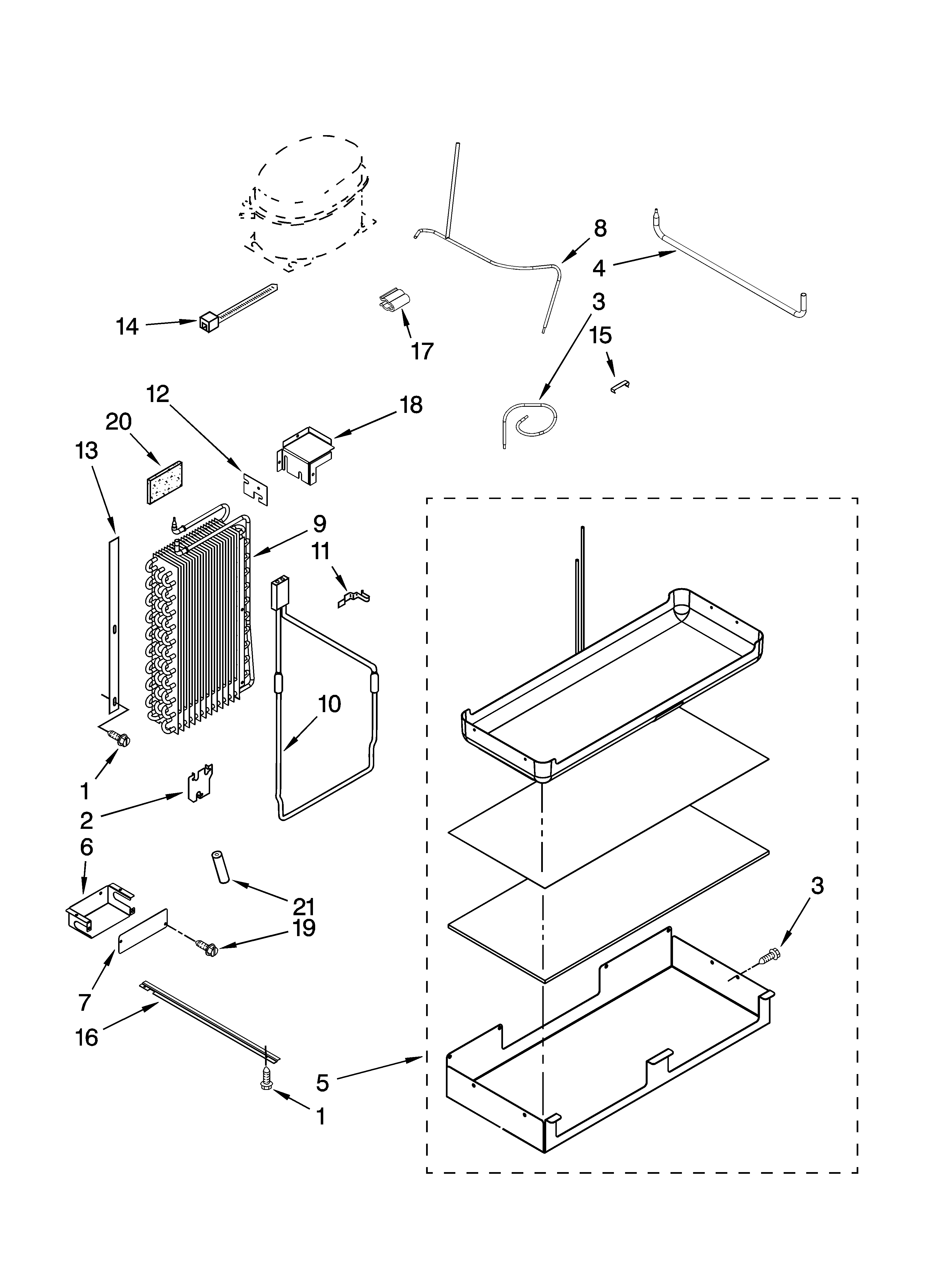 Lower unit and tube parts