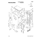 KitchenAid KUIC15NLTS2 cabinet liner and door parts diagram
