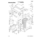 KitchenAid KUIC18NNTS2 cabinet liner and door parts diagram