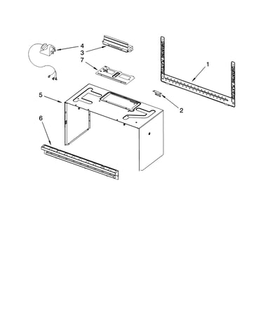 Cabinet and installation parts