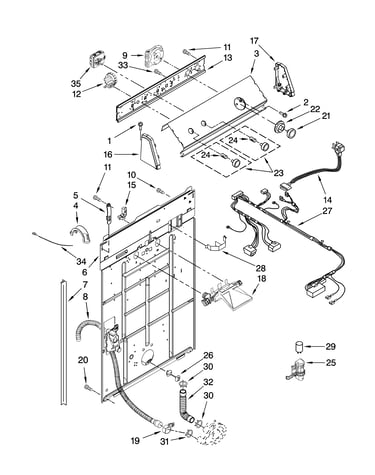 Controls and rear panel parts