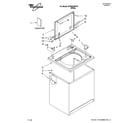 Whirlpool WTW5300VW1 top and cabinet parts diagram