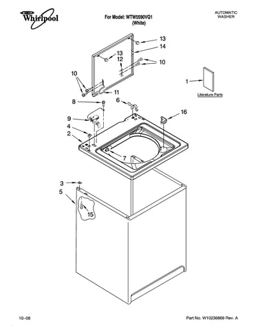 Top and cabinet parts