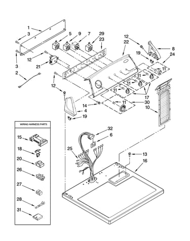 Top and console parts