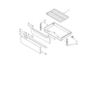 Whirlpool YWFE371LVQ0 drawer & broiler parts diagram