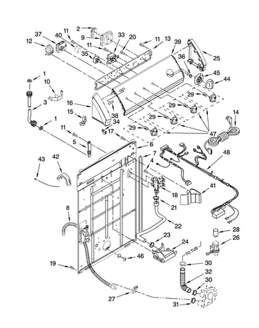 Controls and rear panel parts