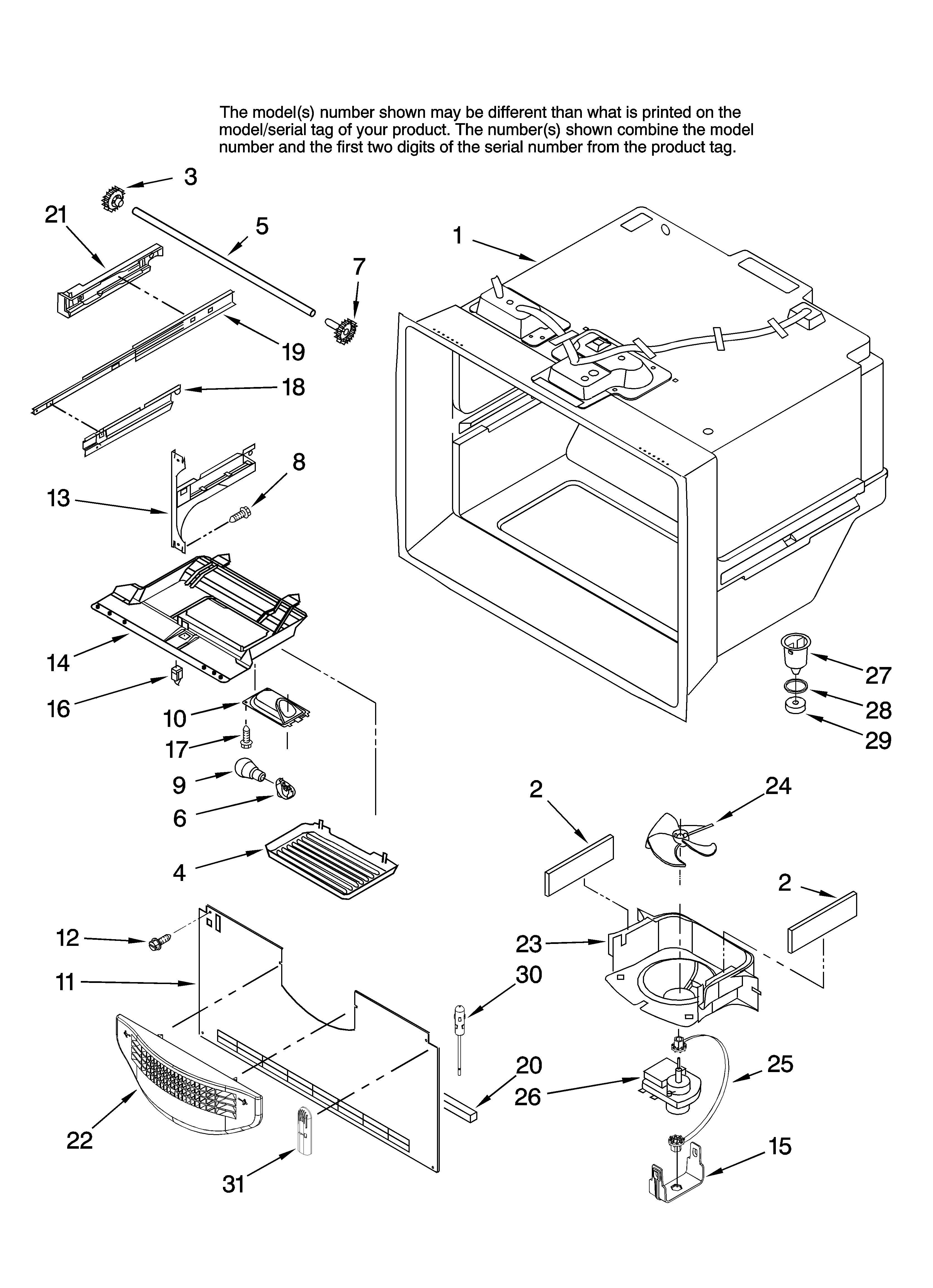 Freezer liner parts