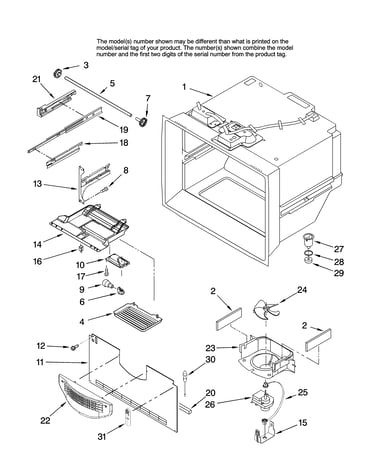 Freezer liner parts