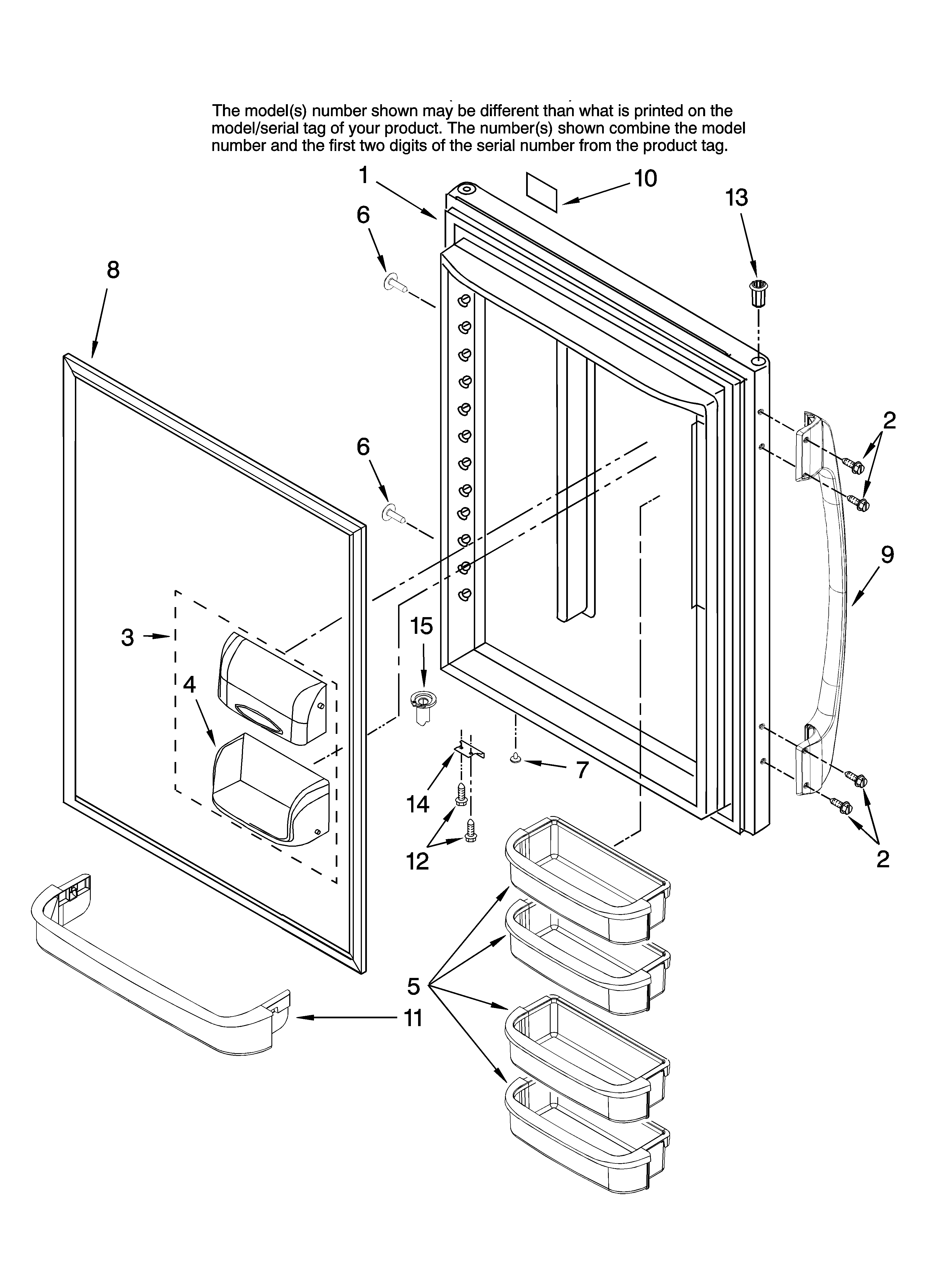 Refrigerator door parts