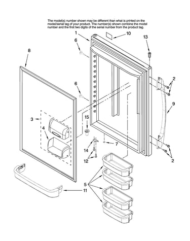 Refrigerator door parts