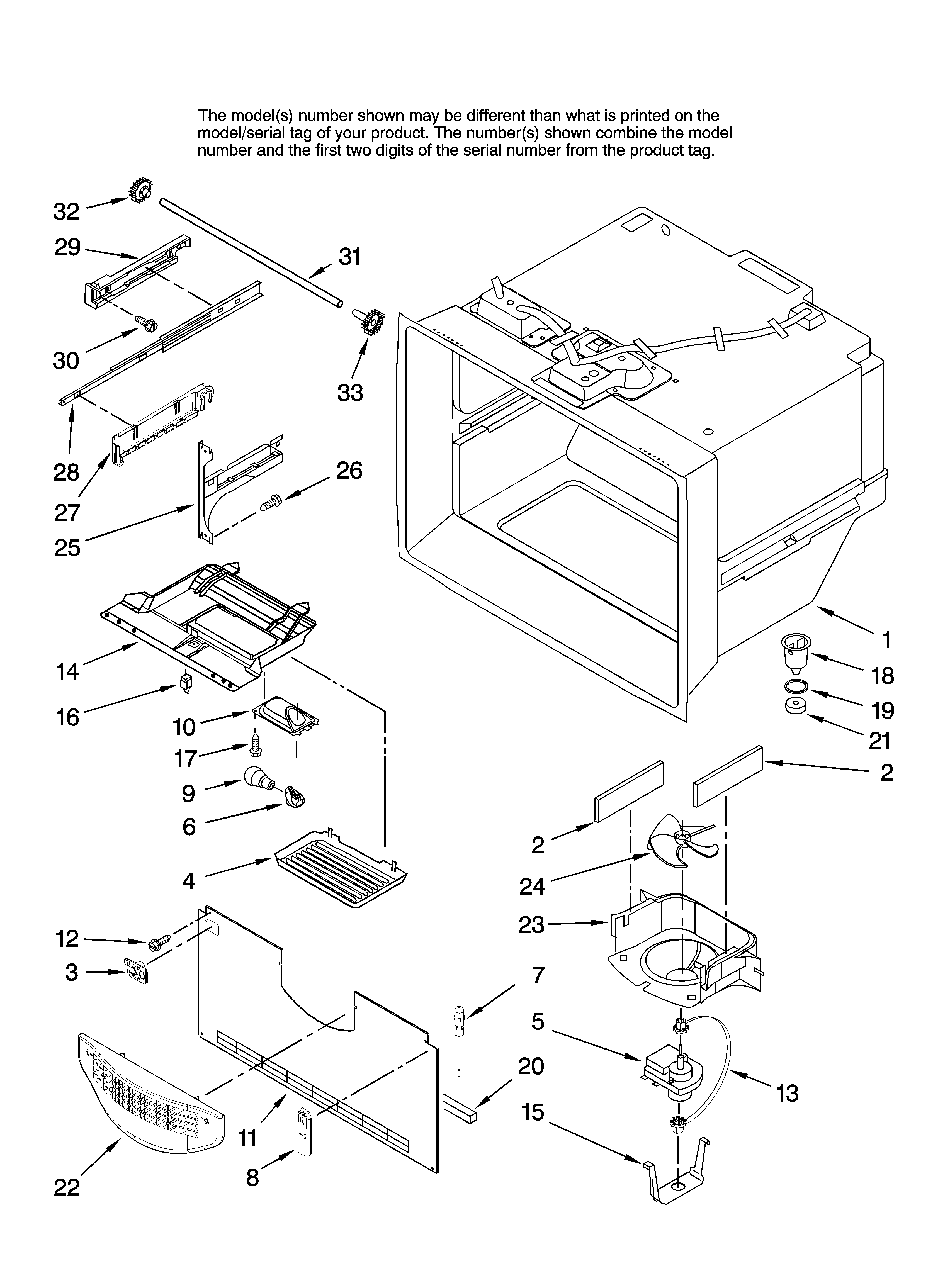 Freezer liner parts