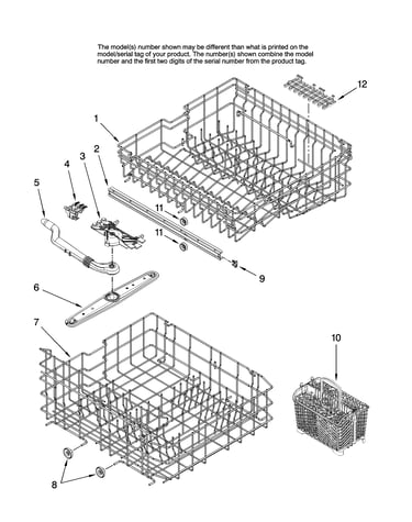 Upper and lower rack parts