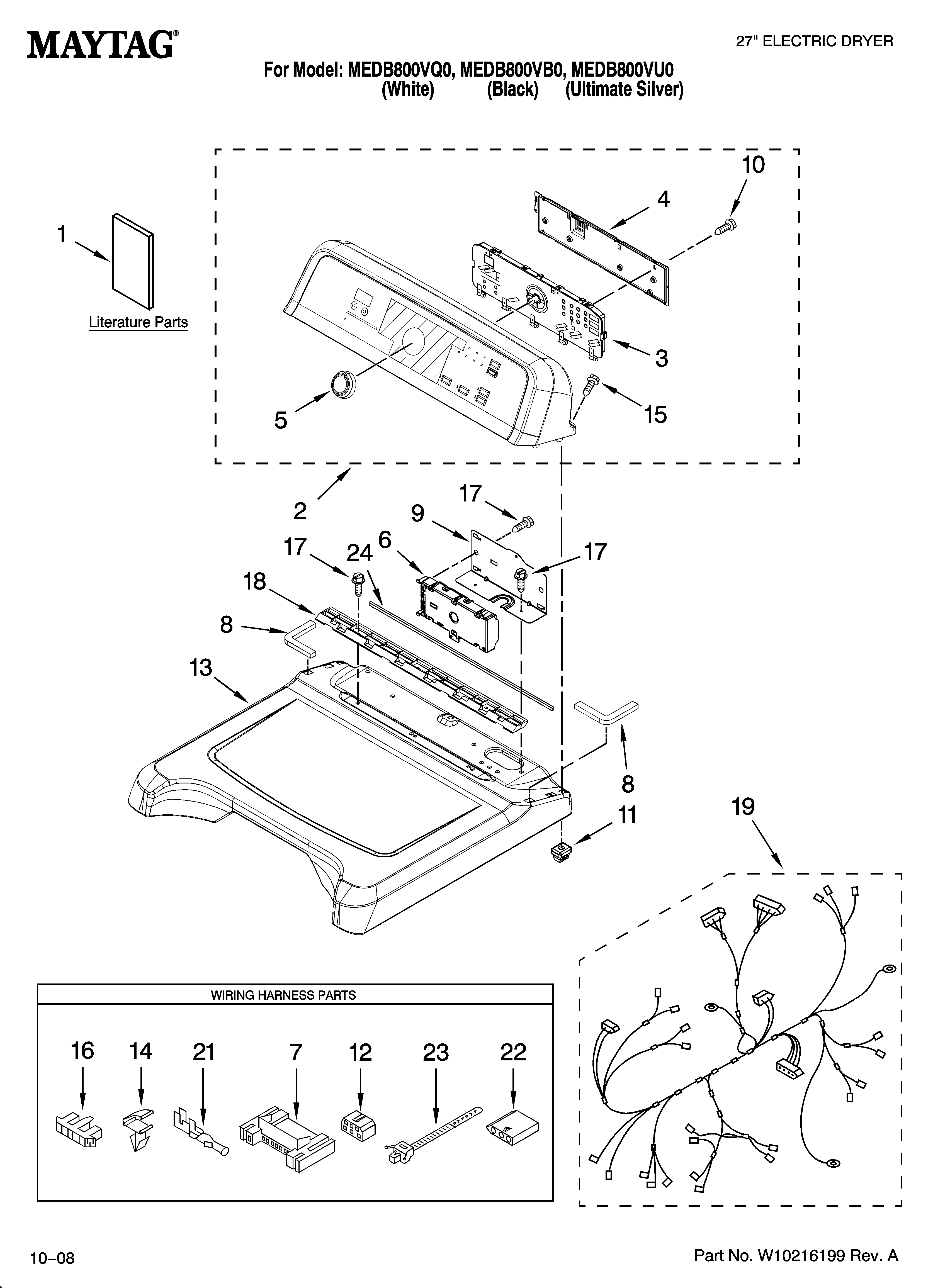 Top and console parts