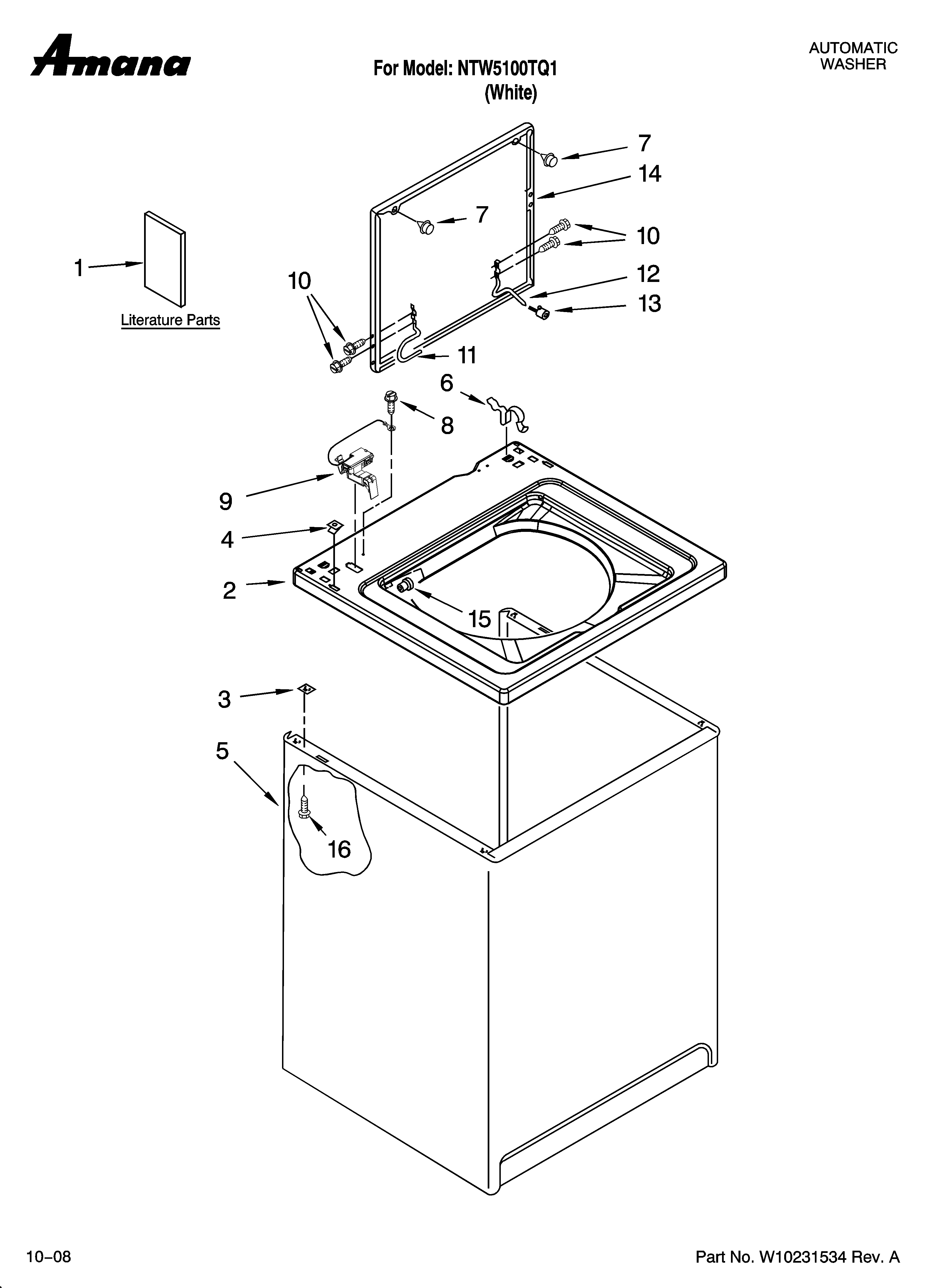 Top and cabinet parts