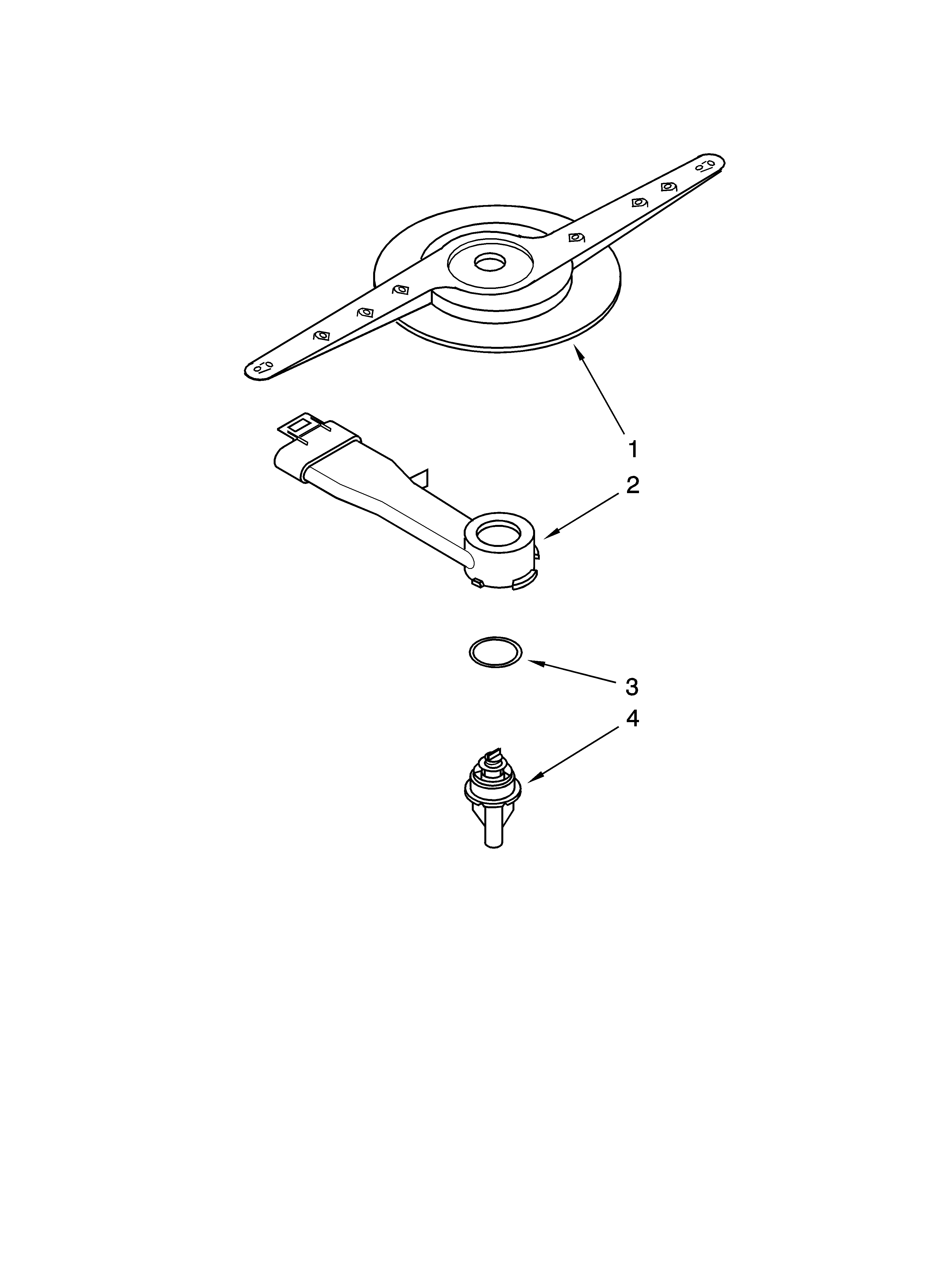 Lower washarm parts, optional parts (not included)