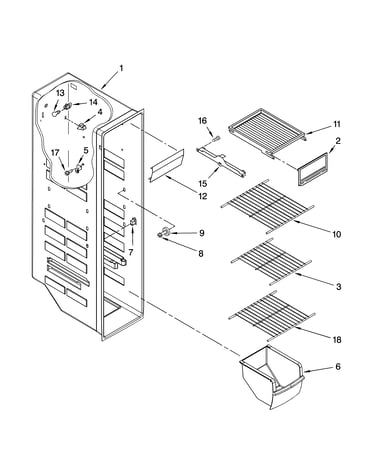 Freezer liner parts