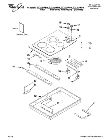 Cooktop parts, optional parts