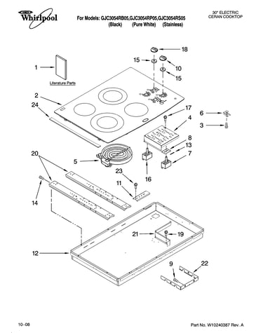Cooktop parts, optional parts