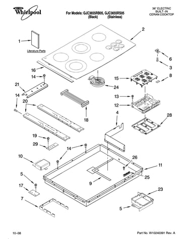 Cooktop parts, optional parts