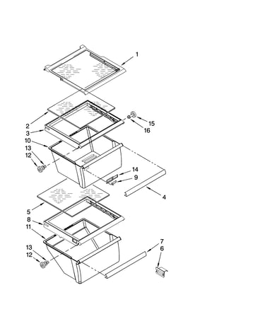 Refrigerator shelf parts