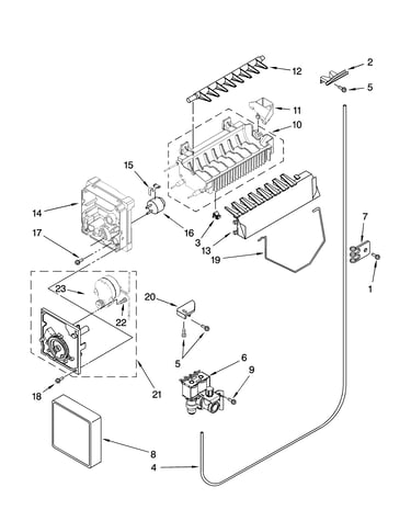 Icemaker parts, optional parts (not included)