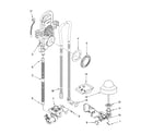 Ikea IUD9500VX0 fill, drain and overfill parts diagram