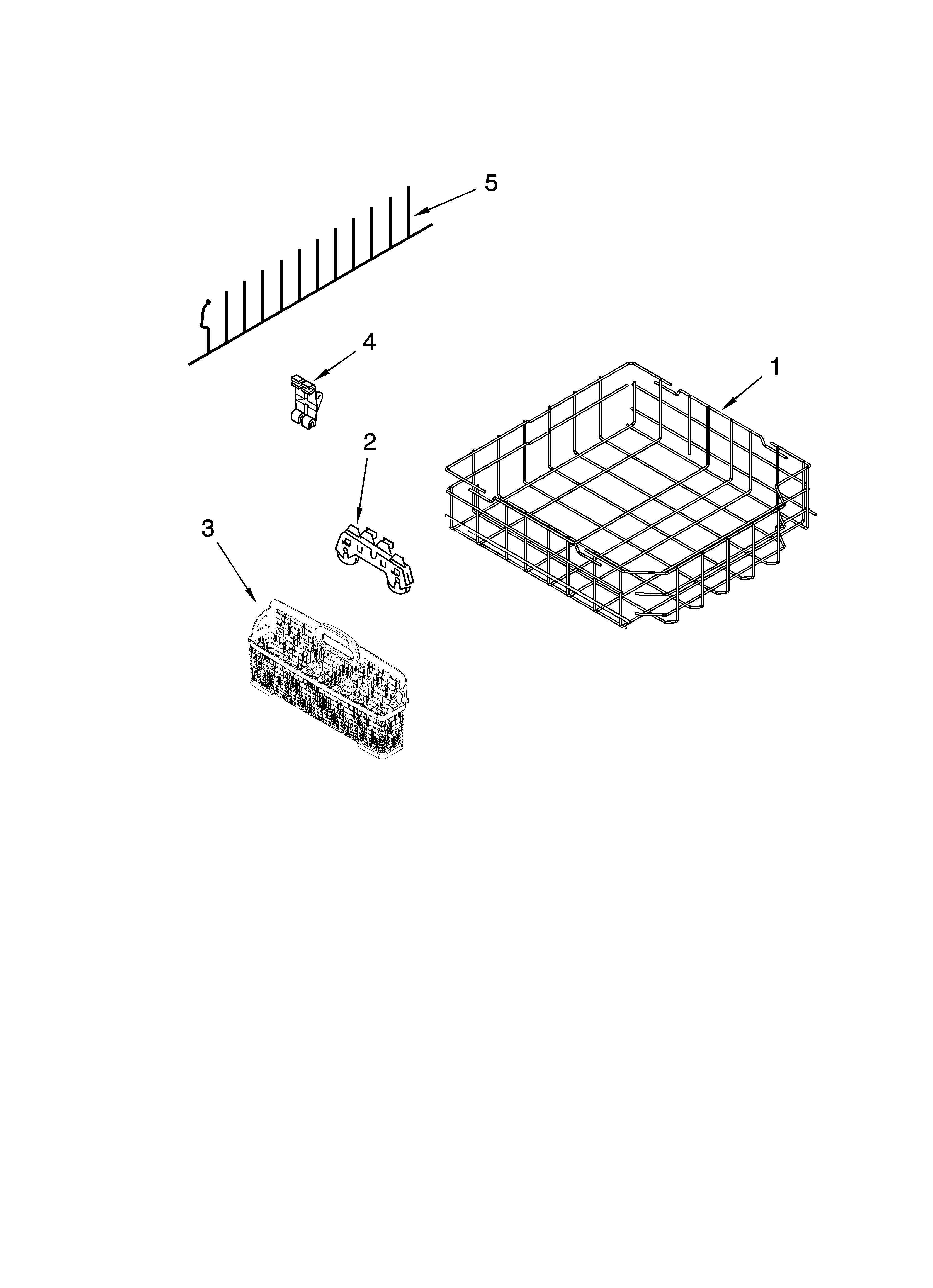 Lower rack parts