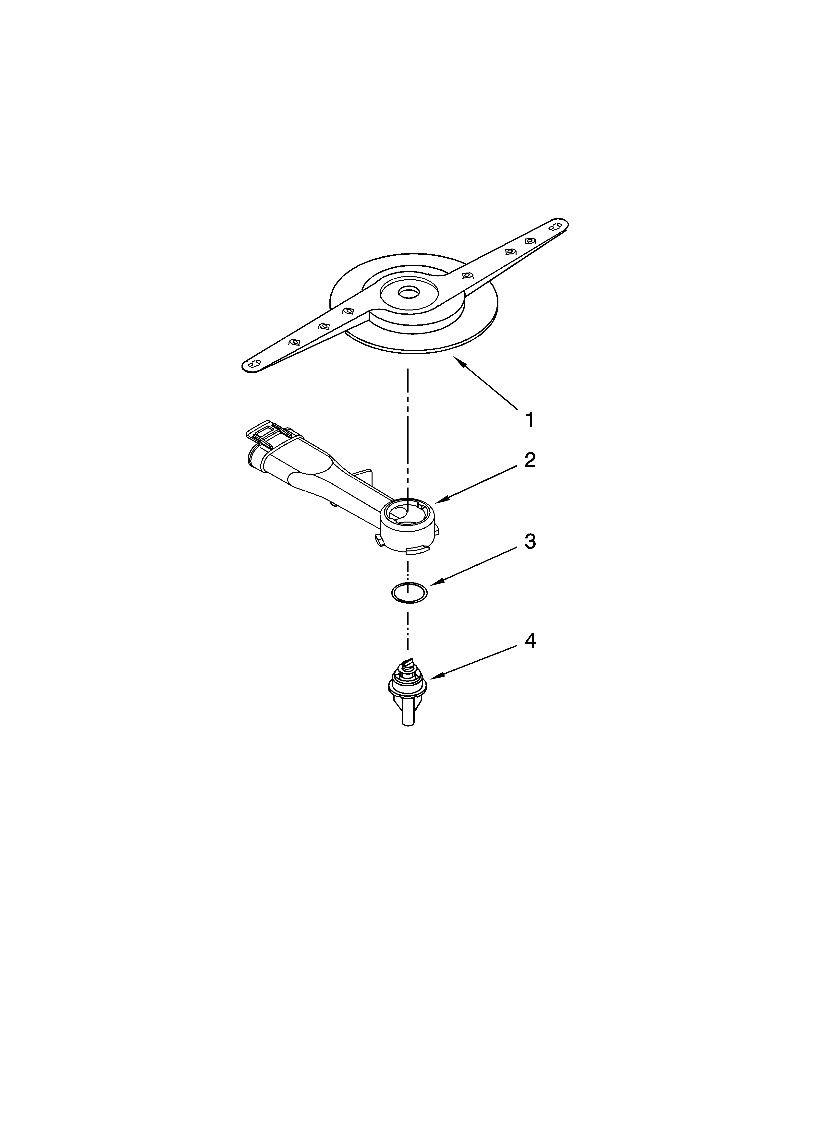 Lower washarm and strainer parts, optional parts (not