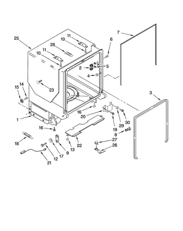 Tub and frame parts