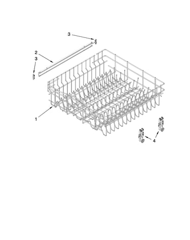 Upper rack and track parts