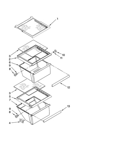 Refrigerator shelf parts