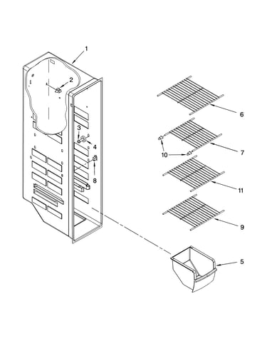 Freezer liner parts