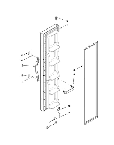 Freezer door parts