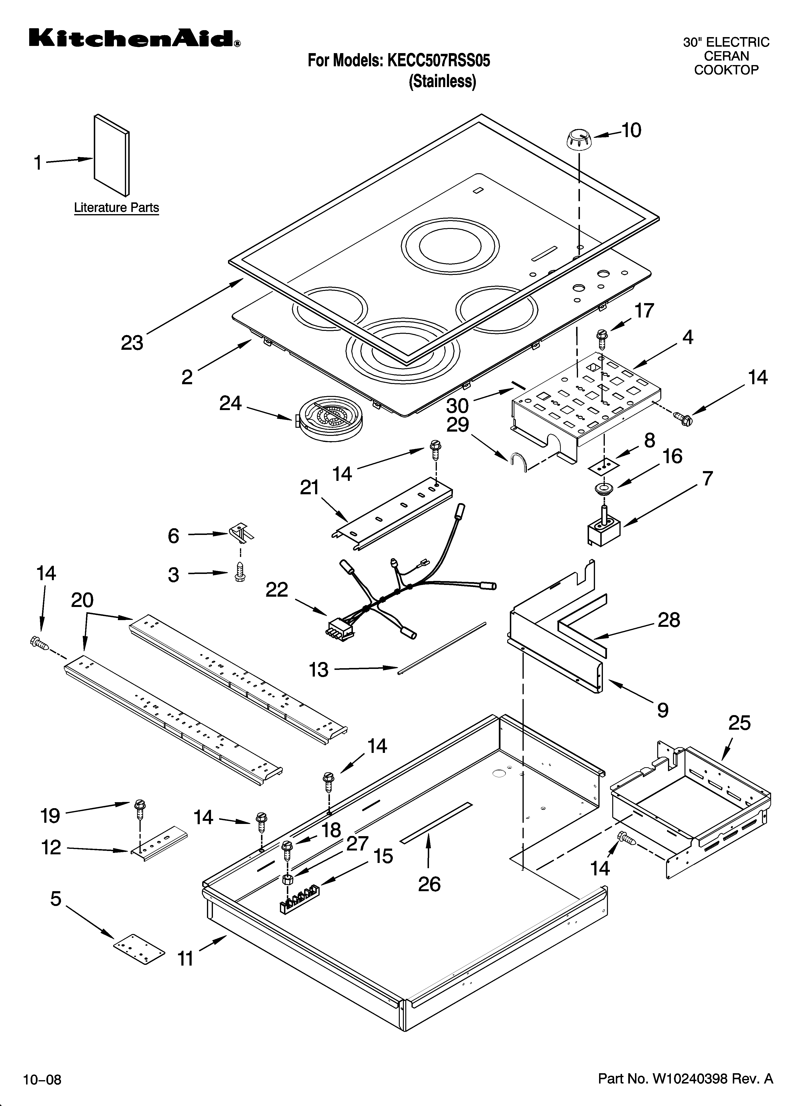 COOKTOP PARTS, OPTIONAL PARTS