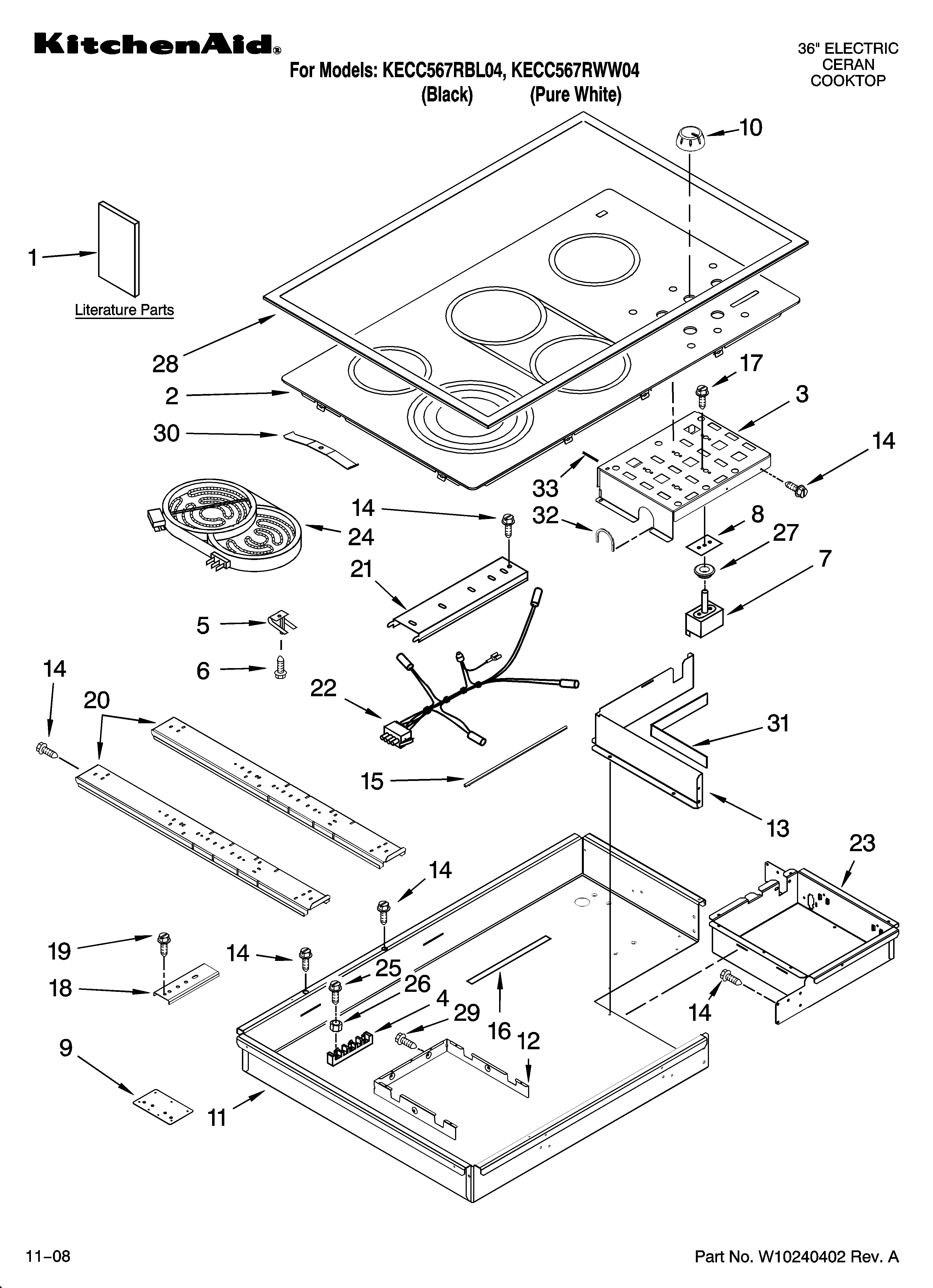 COOKTOP PARTS, OPTIONAL PARTS