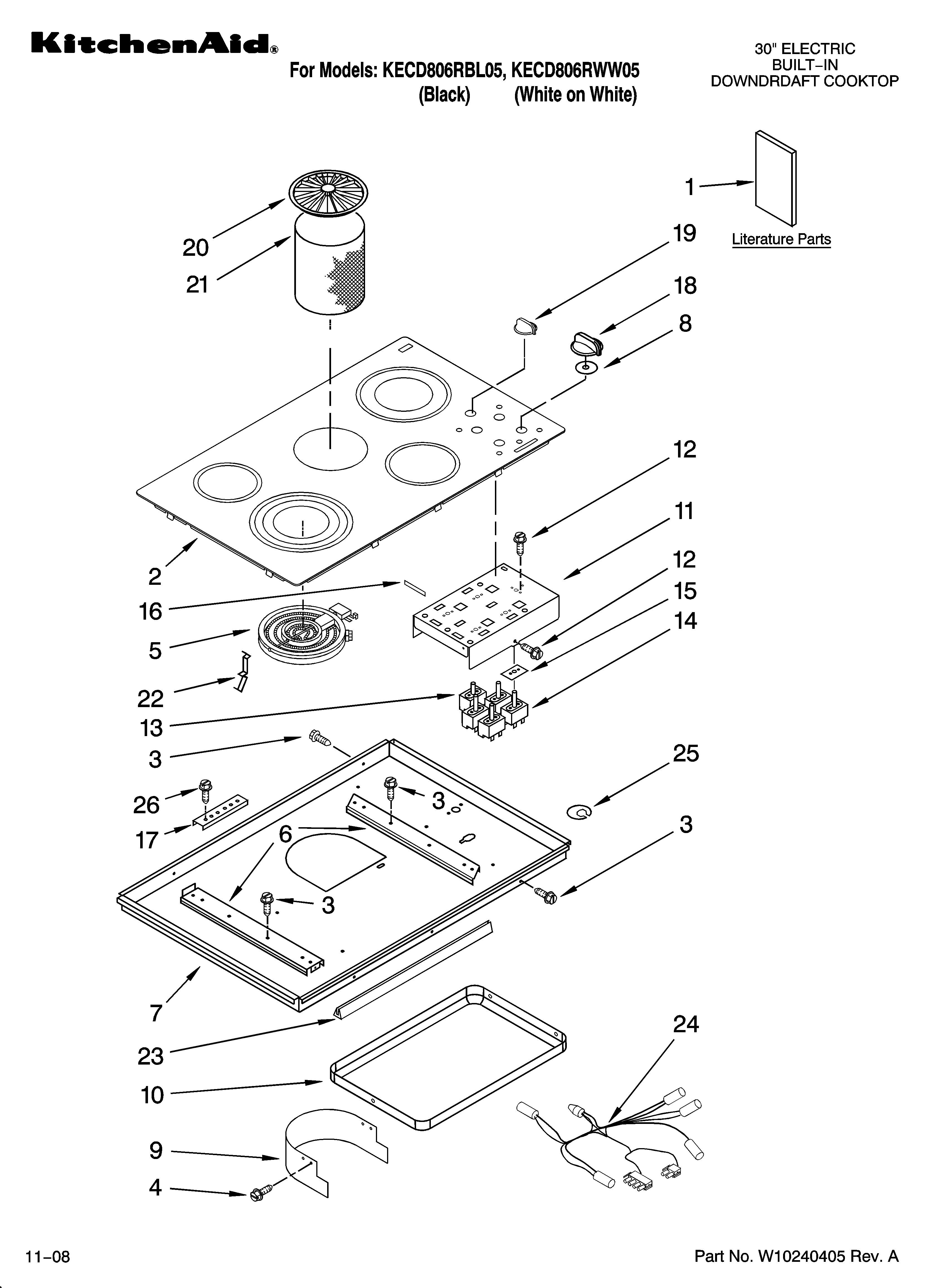 Cooktop parts