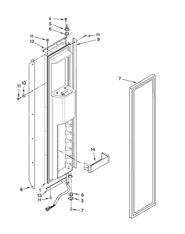 Freezer door parts