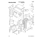 KitchenAid KUIC18PNTS2 cabinet liner and door parts diagram