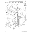 KitchenAid KUIS18NNTW2 cabinet liner and door parts diagram