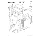 KitchenAid KUIS18PNTW2 cabinet liner and door parts diagram