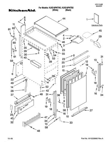Cabinet liner and door parts