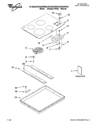 Cooktop parts, optional parts