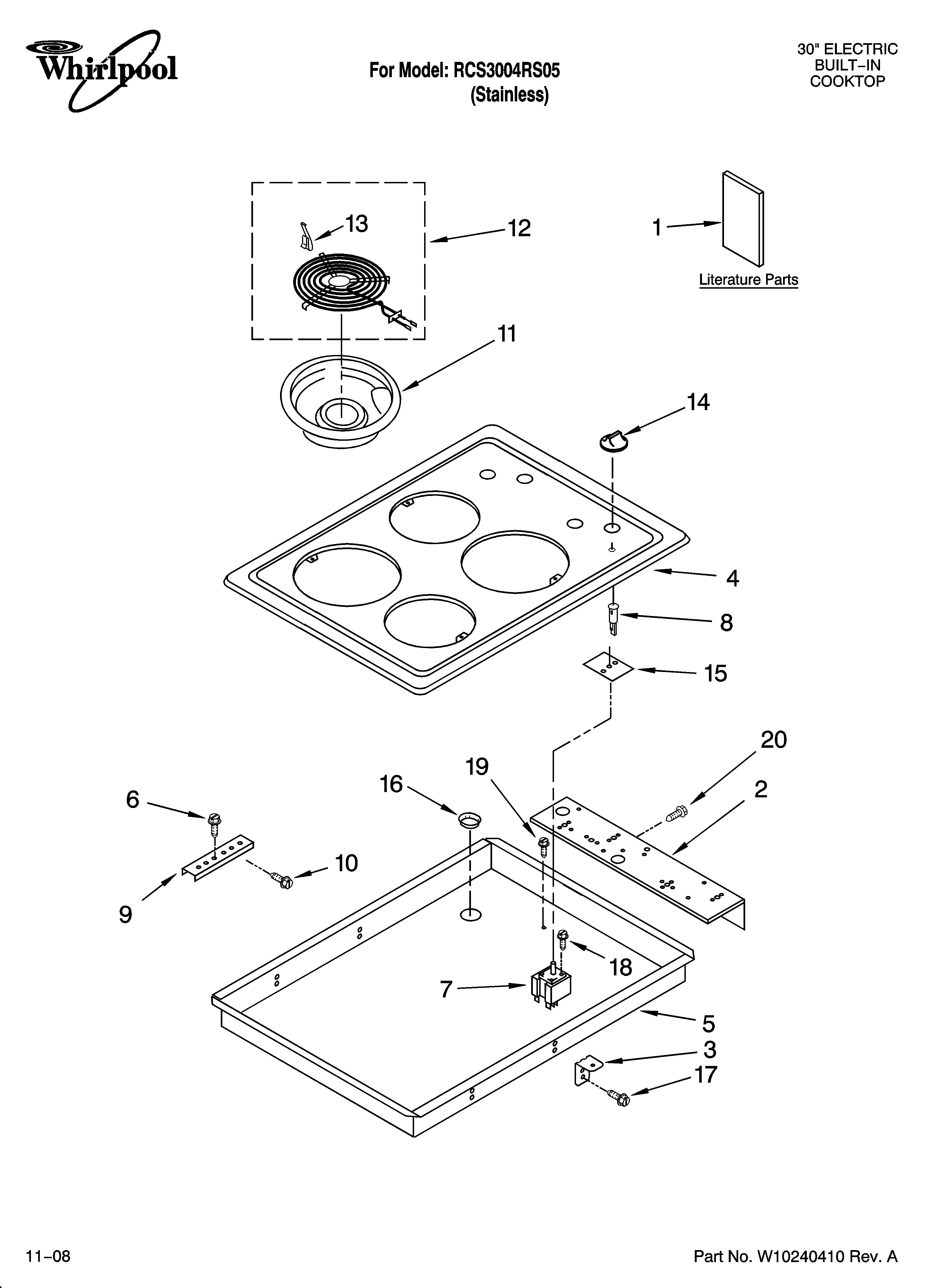 Cooktop parts