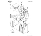Whirlpool WTW6200VW0 top and cabinet parts diagram