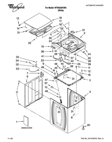 Top and cabinet parts