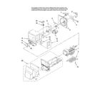 Maytag MFI2266AES11 motor and ice container parts diagram