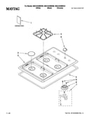 Cooktop, burner and grate parts