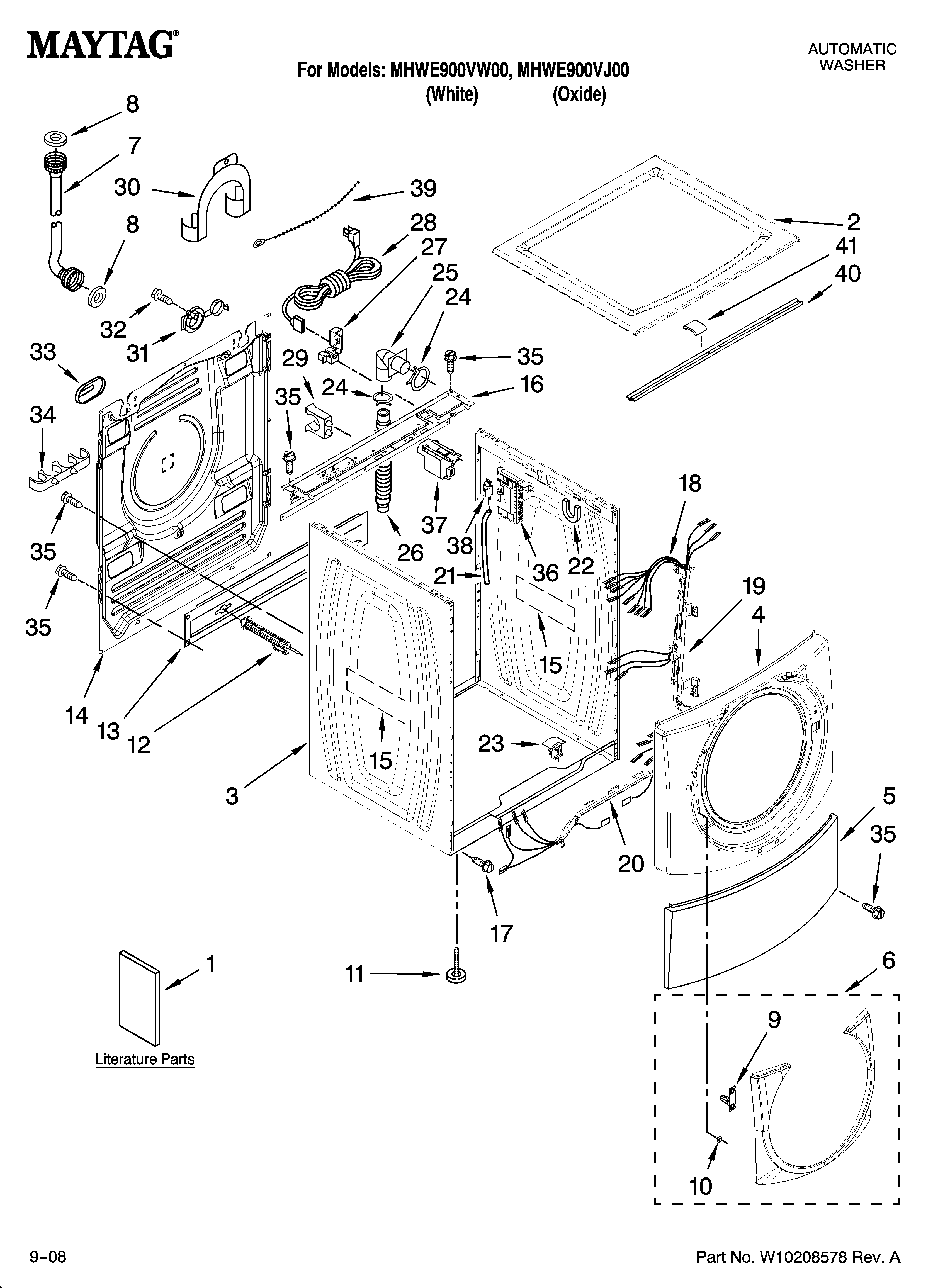Top and cabinet parts