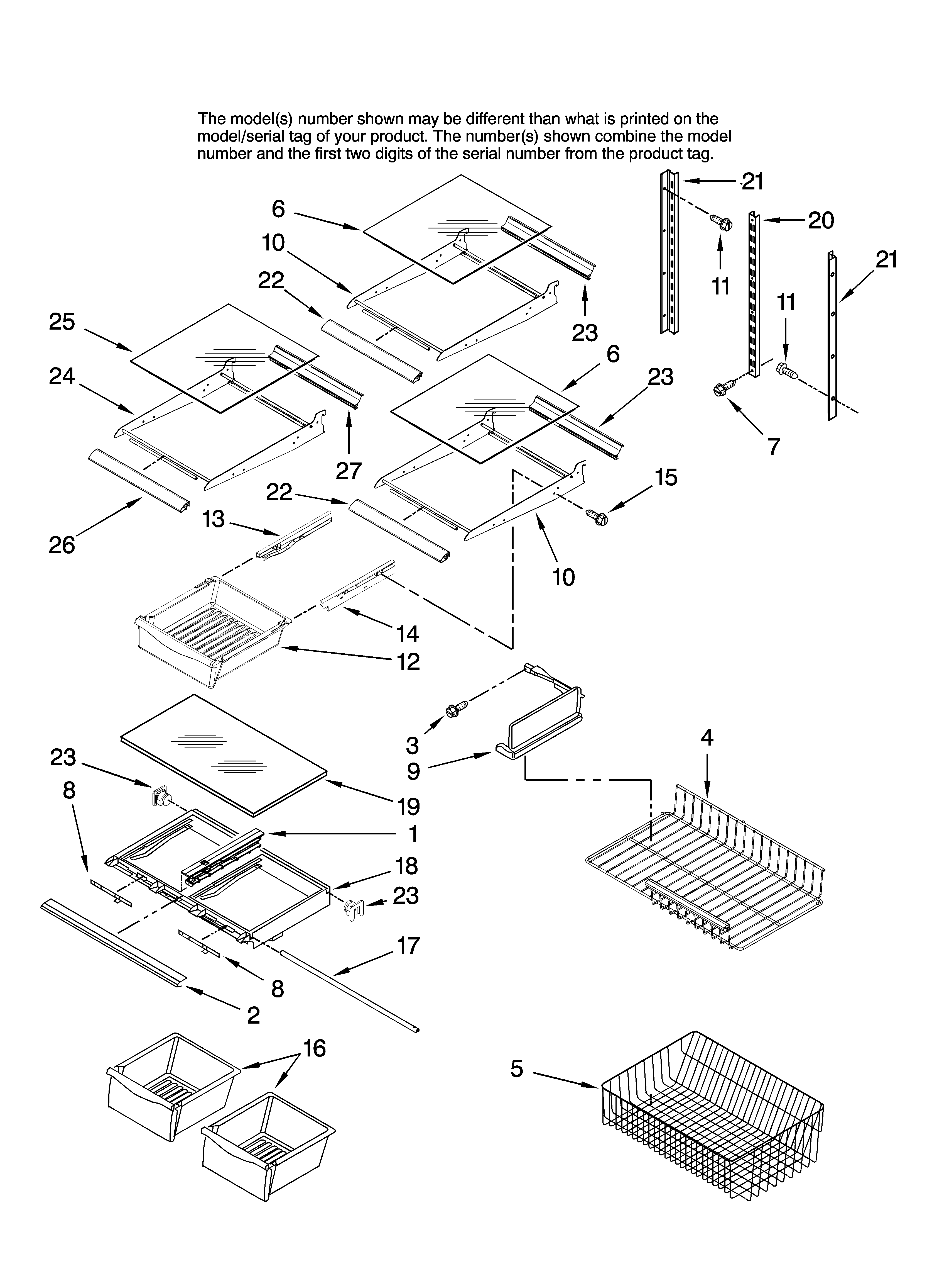 Shelf parts, optional parts